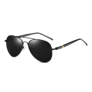 Óculos de Sol Masculino Aviador Polarizado Cor: Preto - Tumalin